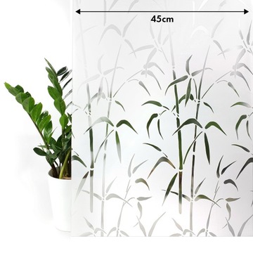 Матовая статическая оконная пленка с бамбуковым узором, молочная защита конфиденциальности, сделай сам