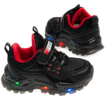 CLIBEE BUTY SPORTOWE LED CHŁOPIĘCE BLACK 21