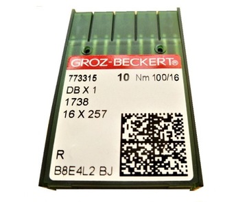 Igły do stębnówki 16x231 DBx1 do tkanin 100R ostre