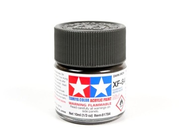 MODELARSKA FARBA AKRYLOWA SZARA MATOWA TAMIYA 10ml XF-84 DARK IRON (M)