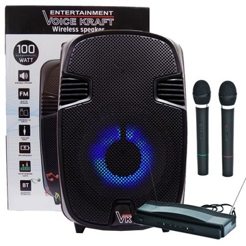 MOCNA KOLUMNA ESTRADOWA BLUETOOTH LED AKUMULATOR