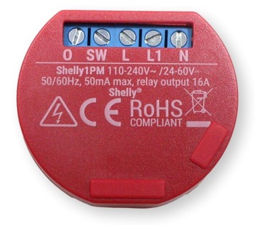 Реле Shelly 1PM WIFI с измерением мощности