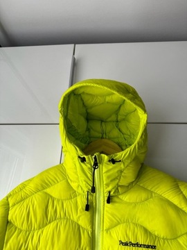 PEAK PERFORMANCE PP HELIUM HOOD JACKET KURTKA PUCHOWA LIMONKOWA L