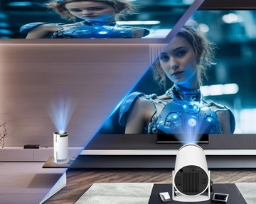 ЖК-проектор HY300, белый, WiFI 6, Android 11