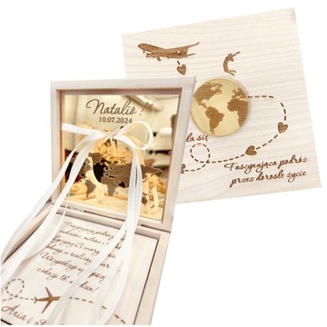 PUDEŁKO NA PIENIĄDZE PREZENT NA 18 URODZINY OSIEMNATSTKĘ KARTKA