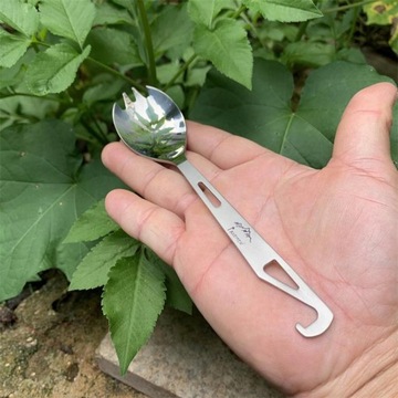 ложка с длинной ручкой Титановая ложка с длинной ручкой