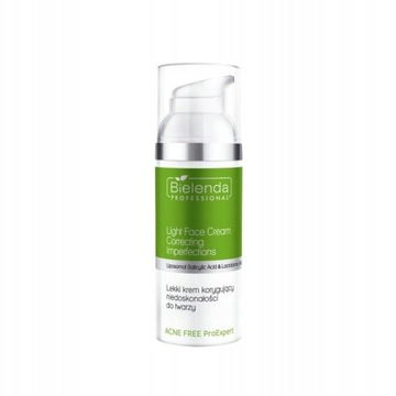 BIELENDA ACNE FREE LEKKI KREM Z KWASAMI KORYGUJĄCY NIEDOSKONAŁOŚCI 50ML