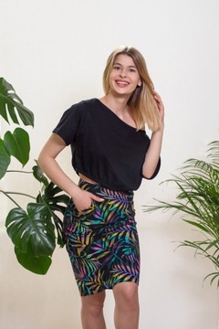 ЮБКА-КАРАНДАШ, РАЗНОЦВЕТНАЯ, ТРИКОТАЖНАЯ, ПОЛЬША M