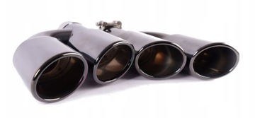 Черные кончики выхлопных газов посвящены левой и справа от Audi S3 S4 S5 S6 S7 S8