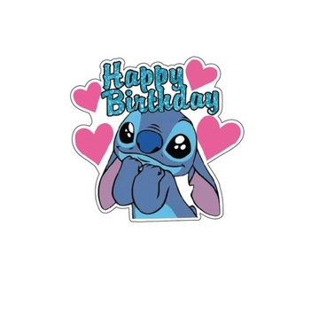 Topper STITCH 13szt. na tort Urodzinowy, na MUFFINEK STICZ STICH