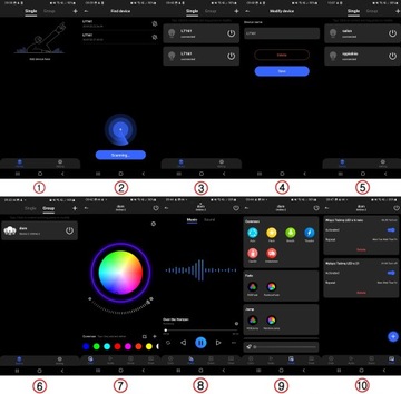 СВЕТОДИОДНАЯ ЛЕНТА 10M NEON 5050 RGB ПРИЛОЖЕНИЕ BLUETOOTH УДАЛЕННАЯ ЛЕНТА 120 LED/M