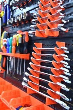 TABLICA NARZĘDZIOWA WARSZTATOWA POJEMNIKI 190x54cm