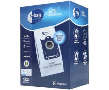 Мешки для пылесоса типа S-bag Classic Long Performance E201M 12 шт.