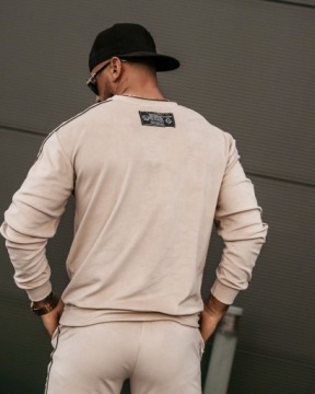 Бархатный мужской комплект OLAVOGA DRESSY MEN, бежевый - M