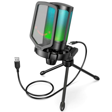 MIKROFON DO KOMPUTERA POJEMNOŚCIOWY USB LED RGB