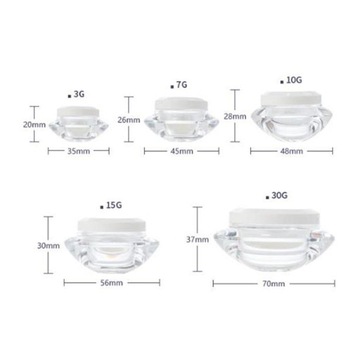 Прозрачные пустые баночки для макияжа, образец 7 г 4,