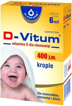 D-Vitum 400 j.m. witamina D dla niemowląt 6 ml