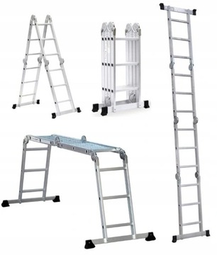 МНОГОФУНКЦИОНАЛЬНАЯ ПРОЧНАЯ АЛЮМИНИЕВАЯ ЛЕСТНИЦА, ШАРНИРНАЯ ПЛАТФОРМА, БОЛЬШИЕ ПЕТЛИ