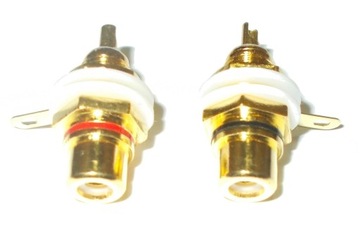 GNIAZDO RCA CINCH GOLD do OBUDOWY 4 sztuki (0582