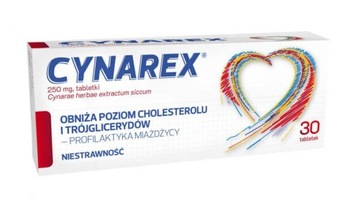 Cynarex tabl 250 mg, 30 szt. cholesterol żołć lek
