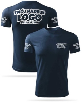 Sportowy T-shirt oddychający + LOGO GRAFIKA NAPIS