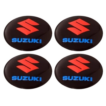 4SZT NAKLEJKI ZNACZKI EMBLEMATY LOGO SUZUKI 56.5MM