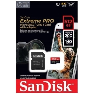 Карта памяти SanDisk Extreme Pro 512 ГБ, 200 МБ/с, новинка