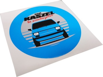 Naklejka MAM KASZEL FIAT 126p niebieska