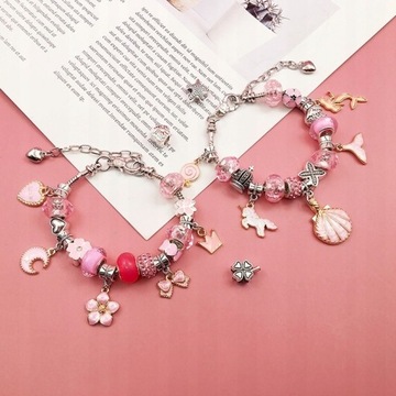 НАБОР ДЛЯ ИЗГОТОВЛЕНИЯ БРАСЛЕТОВ ОЖЕРЕЛЬЕ ДЕТСКОЕ ПОДАРОЧНЫЕ БУСЫ