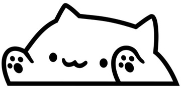 Naklejka Na Bagażnik Kotek Kot Słodki Bongo Cat