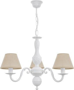 Stylowy żyrandol z abażurami do salonu LALKA 3 pałacowa lampa do sypialni