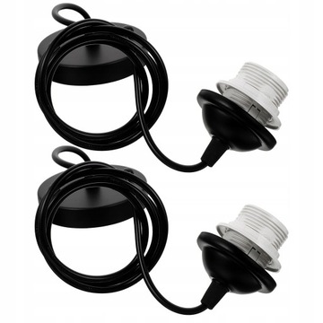Zestaw świateł wiszących Głowica lampy Klosz 2 szt