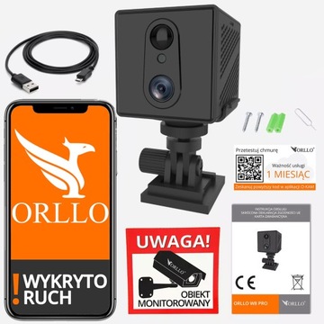 Mini Kamera SIM GSM 4G LTE Bezprzewodowa Wewnętrzna na Baterie W8 PRO SIM