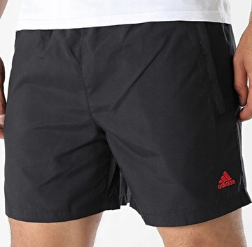 2801 SPODENKI ADIDAS MĘSKIE 3 KIESZENIE NA ZAMKI CZARNE SZORTY S