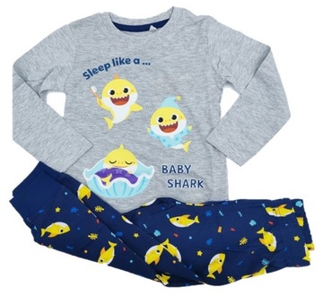 BABY SHARK Piżama długi rękaw r. 110 Rekiny
