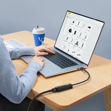 Сетевой адаптер Baseus Lite Series USB-RJ45, 100 Мбит/с (черный)