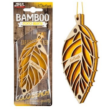 ZAPACH SAMOCHODOWY BAMBOO Z DREWNA. COCO BEACH