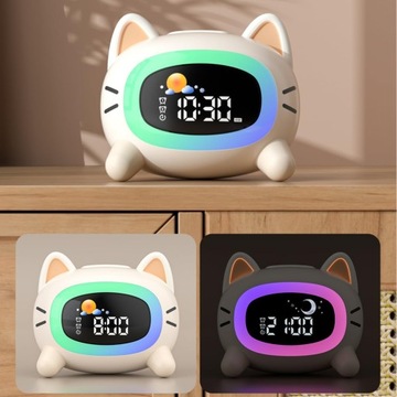 Цифровые будильники со светодиодной прикроватной лампой RGB Clock Dual Children