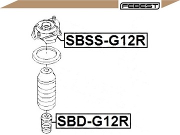 ULOŽENÍ TLUMIČE SUBARU ZADNÍ BRZ Z10 -2011 LE