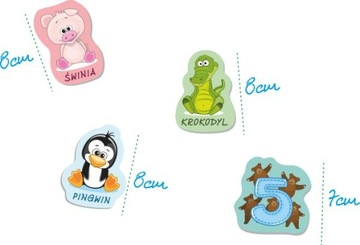 Магниты на холодильник 26 шт ЖИВОТНЫЕ веселые цифры