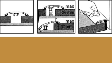САМОКЛЕЯЩАЯСЯ Пороговая планка алюминиевая 37мм x 93см, ДУБ ПЕСЧАНИК
