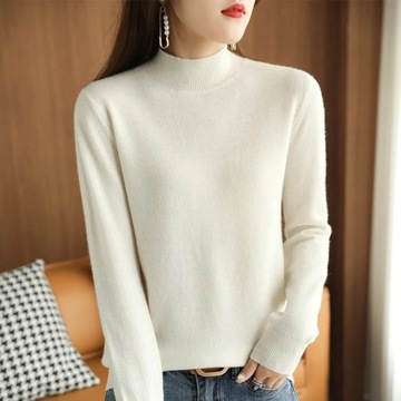 23Autumn Winter New Half Turtleneck Sweater Women'