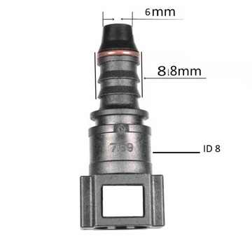 БЫСТРОСОЕДИНИТЕЛЬНЫЙ РАЗЪЕМ ТОПЛИВОПРОВОДА 8 ММ 7,89