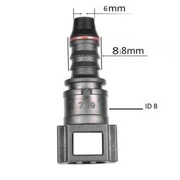 БЫСТРОРАЗЪЕМНЫЙ СОЕДИНИТЕЛЬ ЗАГЛУШКА ТОПЛИВОПРОВОДА 8 ММ 7,89
