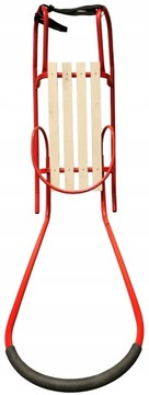 КЛАССИЧЕСКИЕ ДЕТСКИЕ МЕТАЛЛИЧЕСКИЕ САНКИ СО СПИНКОЙ И ПУШЕРОМ, ПРОЧНЫЕ + РЕМЕНЬ