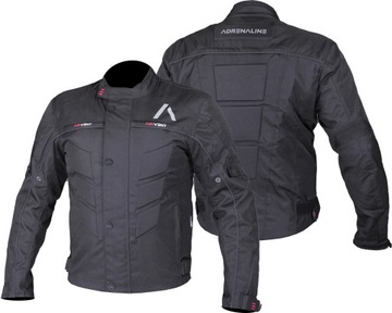Kurtka ADRENALINE PYRAMID 2.0 motocyklowa czarna męska +kominiarka 3XL