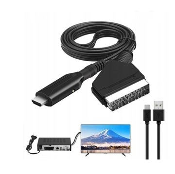 HDMI-kompatybilny Z Adapterem Scart Silikonowy