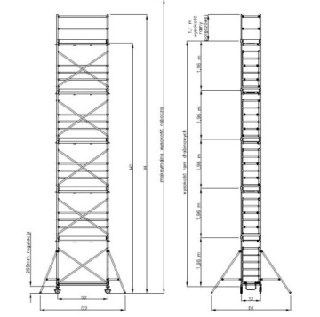 ПЕРЕСУВНАЯ АЛЮМИНИЕВАЯ ЛЕСЕНКА RA 1120, 8,07 м — НОВИНКА!!