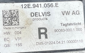 HALOGEN LED DRL PRAVÝ VW E-UP FACELIFT 12E941056E