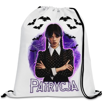 WOREK PLECAK DO SZKOŁY WEDNESDAY ADDAMS TWOJE IMIĘ